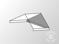 2m tagdug endesektion til partytelt-serien SEMI PRO CombiTents®, 7x2m, PVC, Hvid