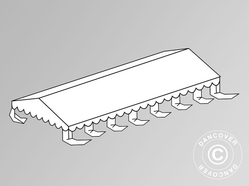 Tagdug til Partytelt Exclusive CombiTents® 6x14m, Hvid