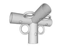 4-vejs samling m/4 ringe, Ø42-54mm