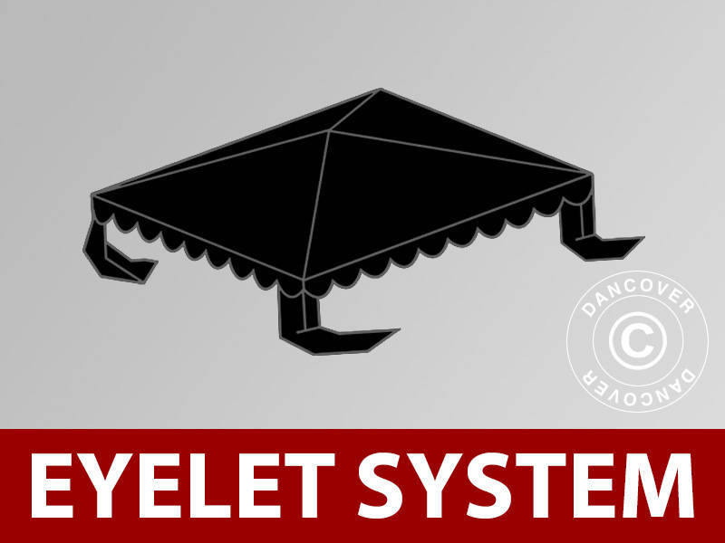 Tagdug til Partytelt UNICO, PVC/Polyester, 3x3m, Sort