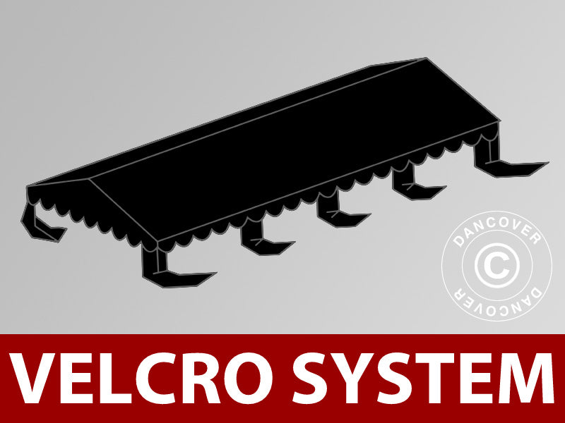 Tagdug til Partytelt UNICO, PVC/Polyester, 5x8m, Sort