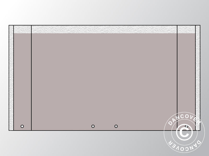 Endevæg UNICO 5m med bred dør, Sand