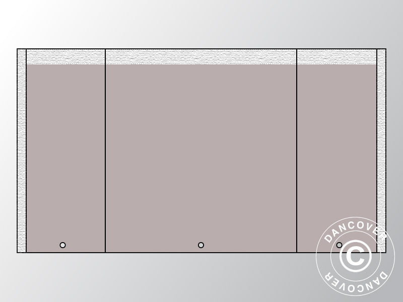 Endevæg UNICO 5m med smal dør, Sand