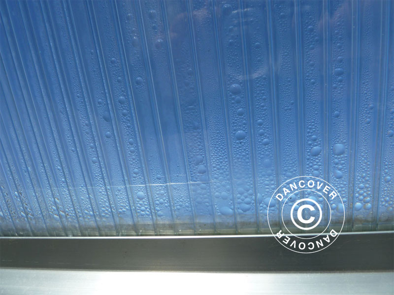 Drivhus polycarbonat Halls Popular 6,2m², 1,93x3,19x1,95m, Aluminium