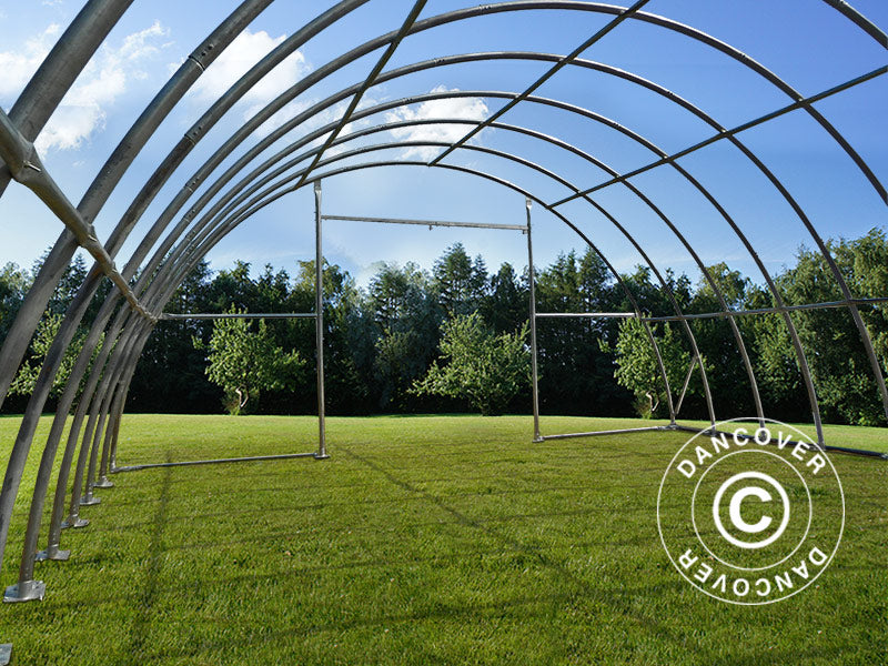 Rundbuehal, telthal 9,15x20x4,5m, PVC, Grøn