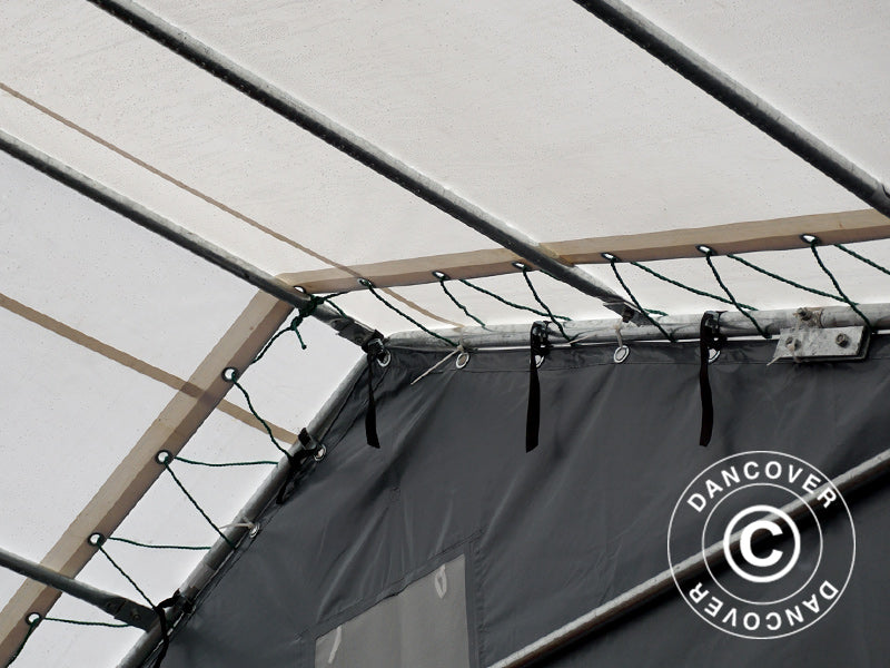 Telthal Titanium 8x18x3x5m, Hvid/Grå