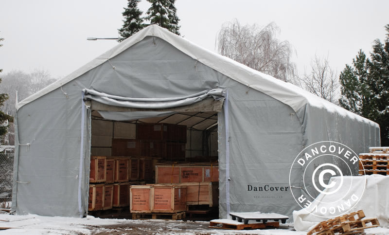 Telthal Titanium 8x18x3x5m, Hvid/Grå