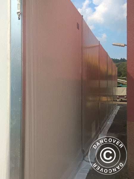 Professionel telthal Alu 10x10x4,52m m/skydeport, PVC, Hvid