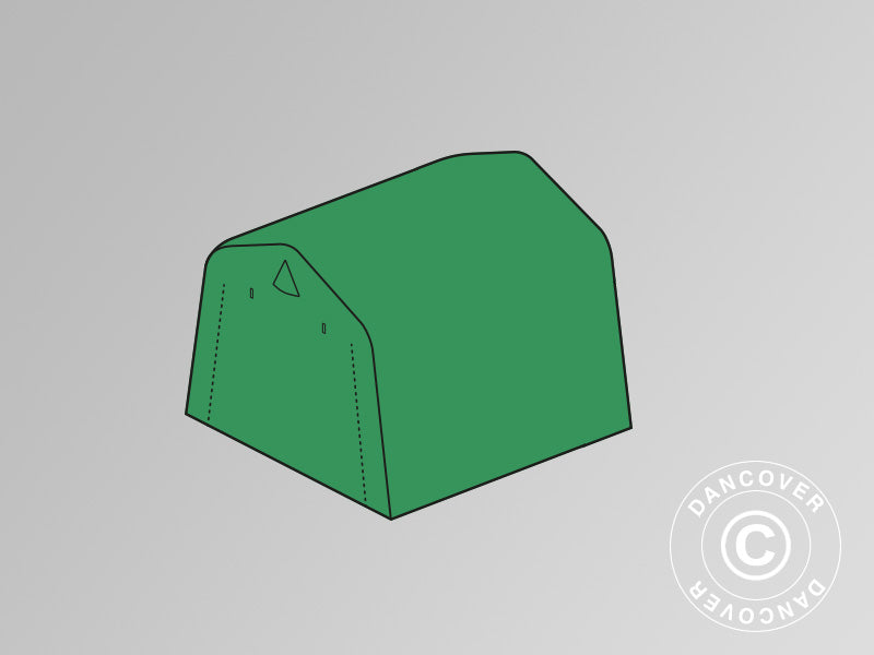 Tagdug til opbevaringstelt PRO 2x2m PE, Grøn