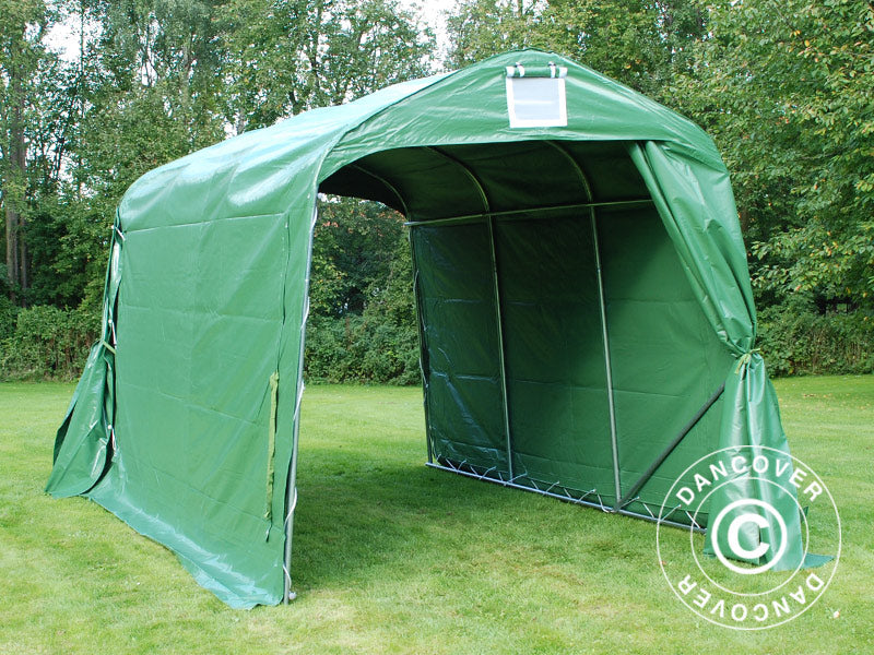 Opbevaringstelt PRO 2,4x3,6x2,34m PVC, Grøn