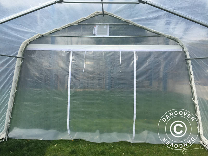 Polytunnel Drivhus, 3,6x8,4x2,68m, PE, 30,24m², Transparent