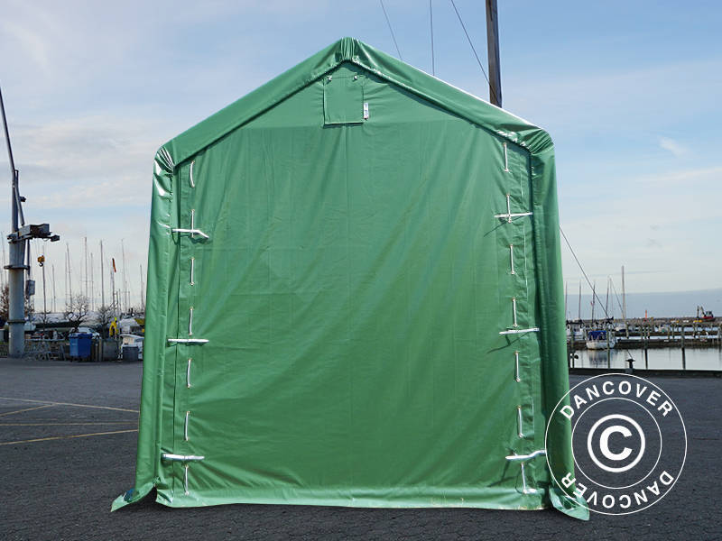 Lagertelt PRO XL 4x10x3,5x4,59m, PVC, Grøn