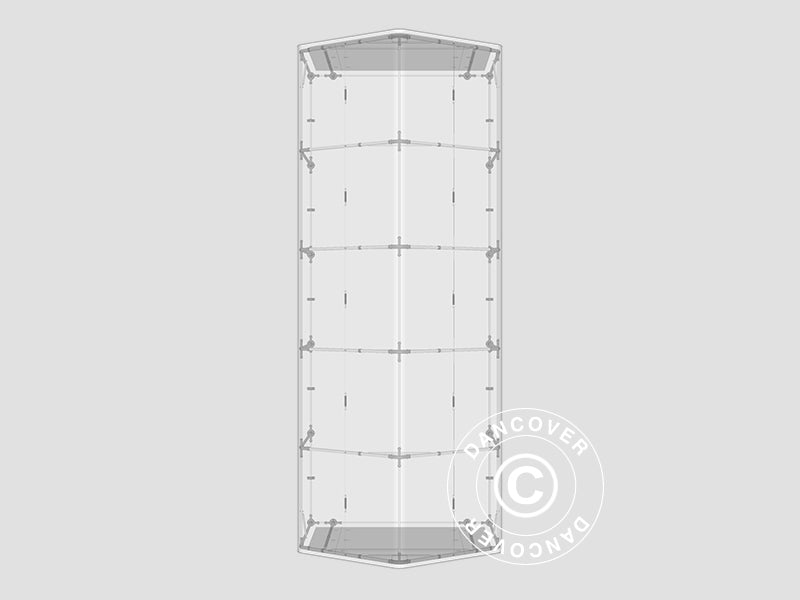 Lagertelt PRO 4x10x2x3,1m, PVC, Grå