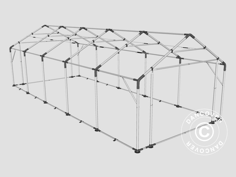 Lagertelt PRO 4x10x2x3,1m, PVC, Grå