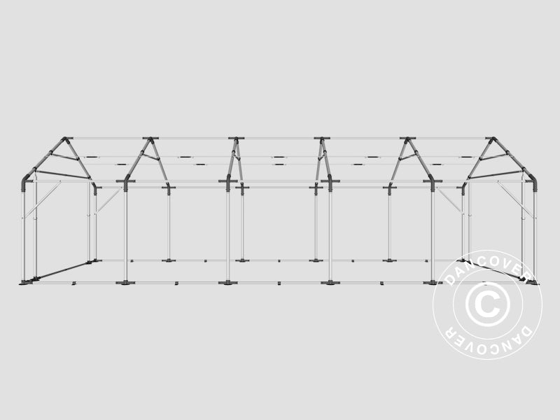 Lagertelt PRO 4x10x2x3,1m, PVC, Grå