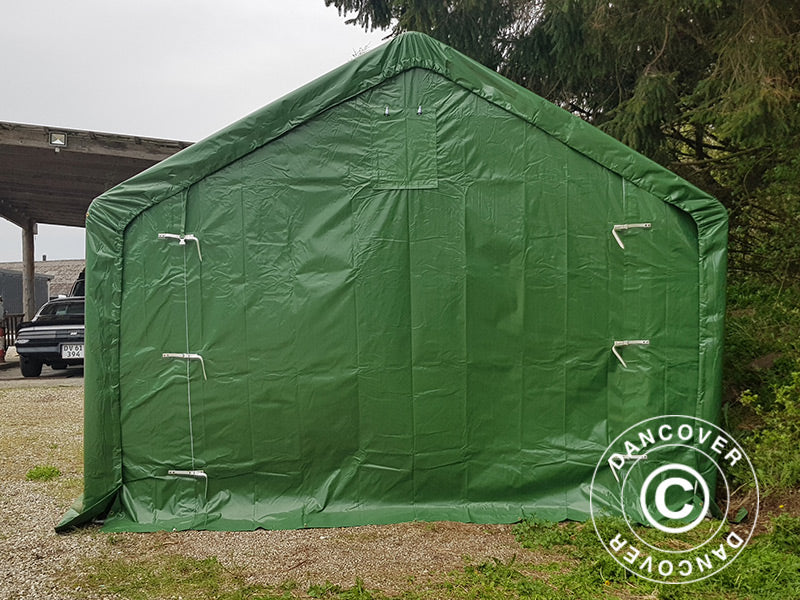 Lagertelt PRO 4x6x2x3,1m, PVC, Grøn