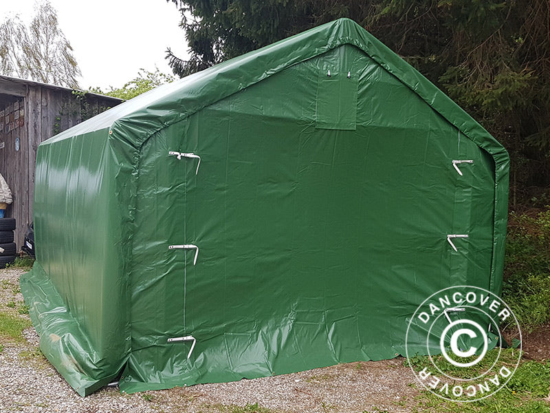 Lagertelt PRO 4x6x2x3,1m, PVC, Grøn