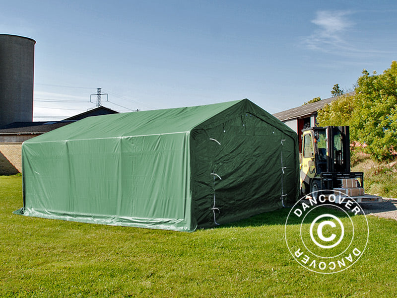 Lagertelt PRO 4x6x2x3,1m, PVC, Grøn