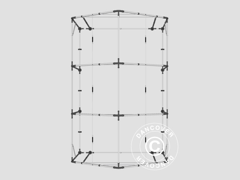 Lagertelt PRO 4x6x2x3,1m, PVC, Grøn