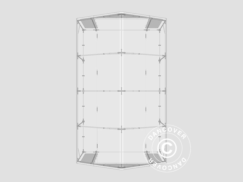 Lagertelt PRO 5x8x2x3,39m PVC, Grøn