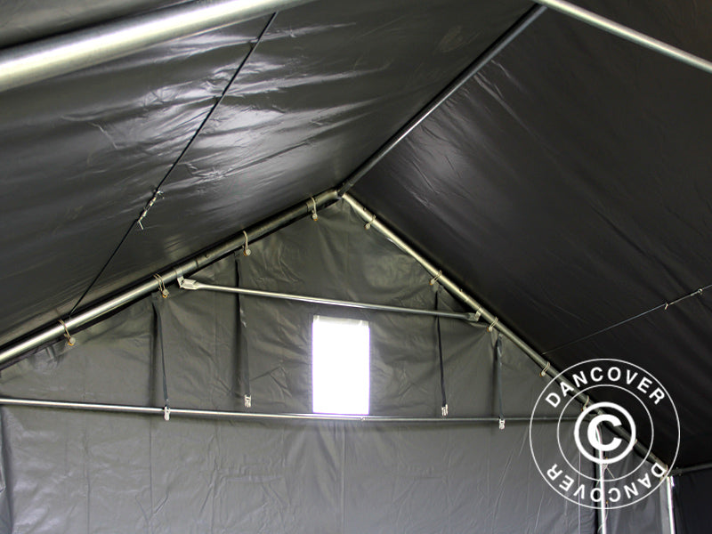 Lagertelt PRO 5x4x2x3,39m, PVC, Grå