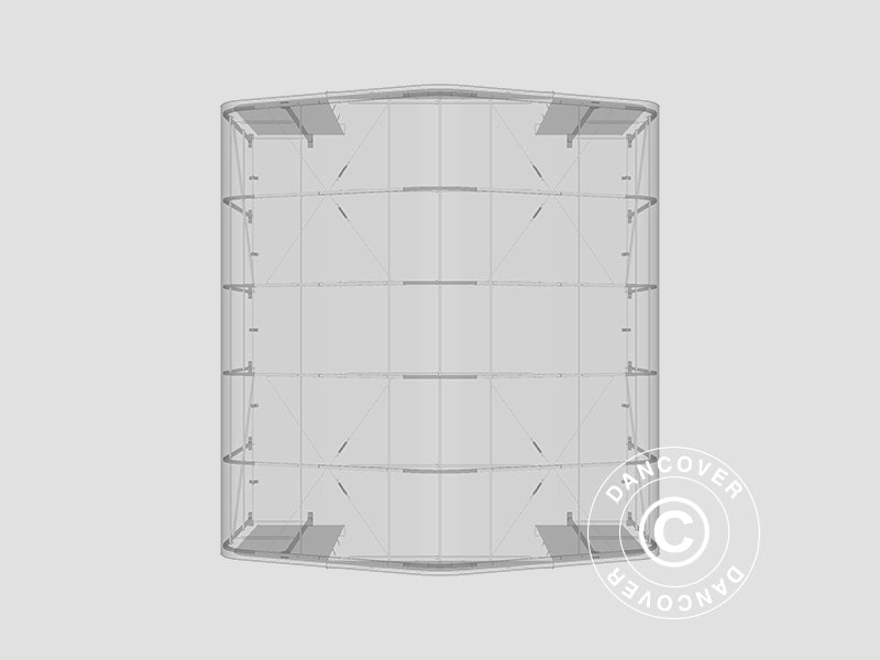 Lagertelt PRO 7x7x3,8m PVC m/ovenlys, Grøn