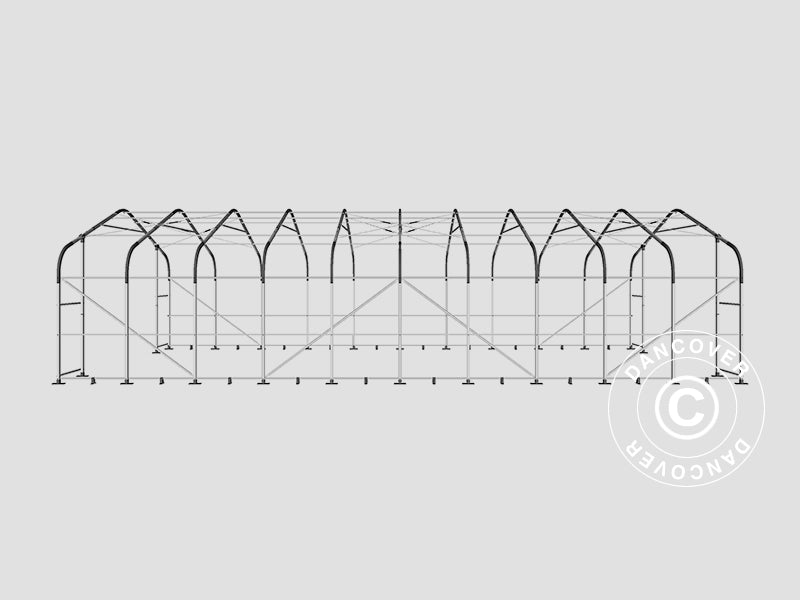 Lagertelt PRO 7x14x3,8m PVC m/ovenlys, Grøn