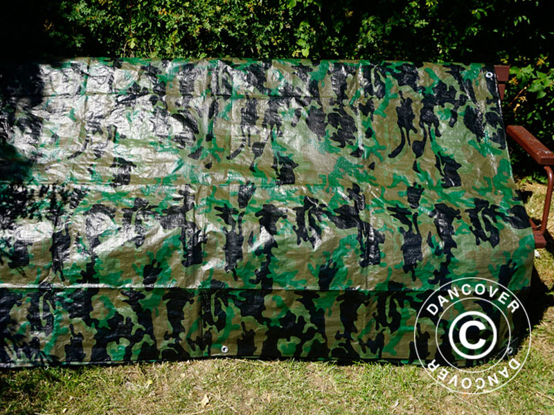 Camouflagepresenning Woodland 1,9x3m, 100g/m²