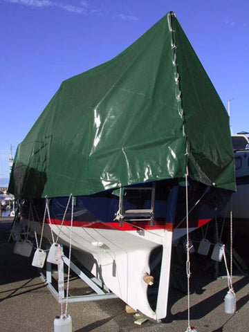 Presenning 5x7m, PVC 600g/m² Grøn, Brandhæmmende