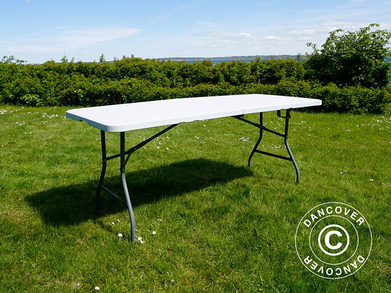 Klapbord 180x74x74cm, Lysegrå (10 stk.)