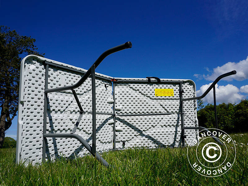 Klapbord 180x74x74cm, Lysegrå (10 stk.)