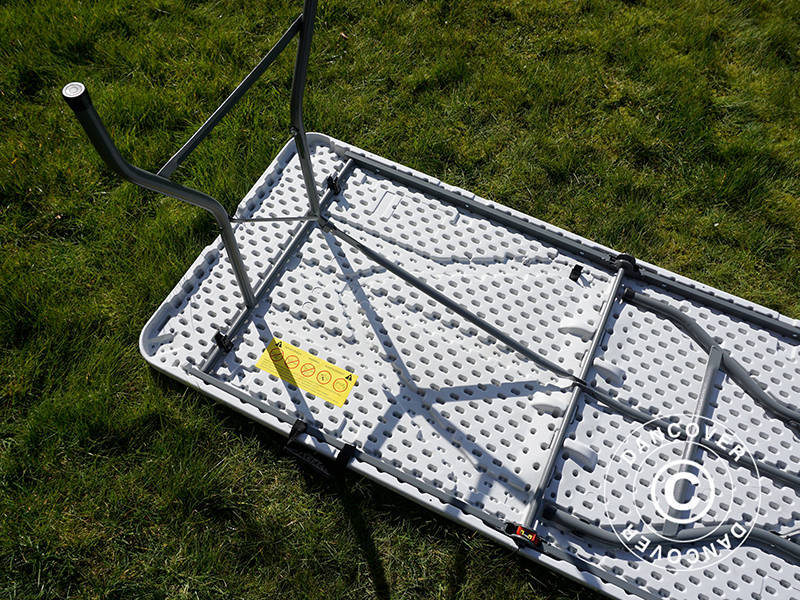 Klapbord 180x74x74cm, Lysegrå (10 stk.)