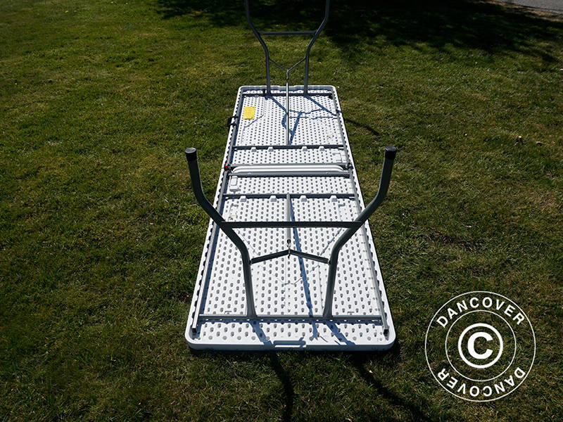 Klapbord 240x76x74cm, Lysegrå (25 stk.)