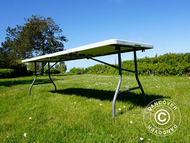 Klapbord 240x76x74cm, Lysegrå (25 stk.)