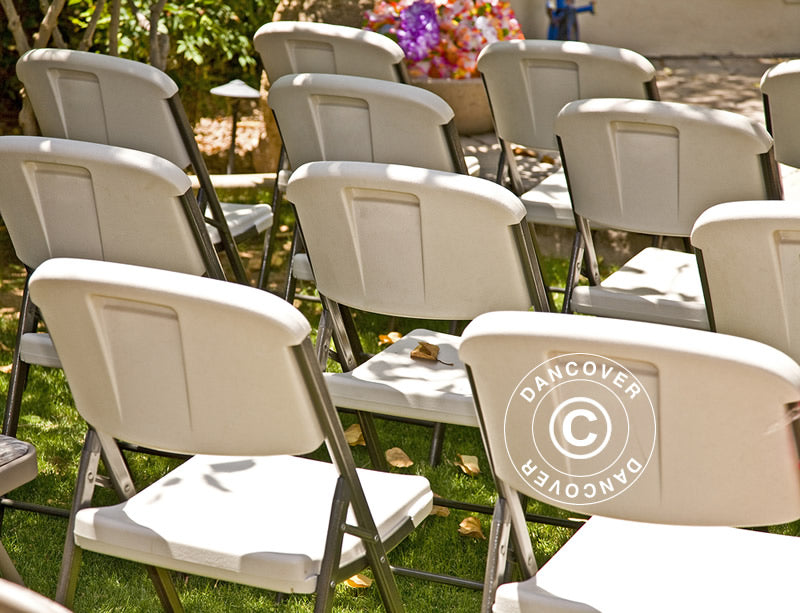 Klapstol 48x43x89cm, Lysegrå/Hvid, 4 stk.