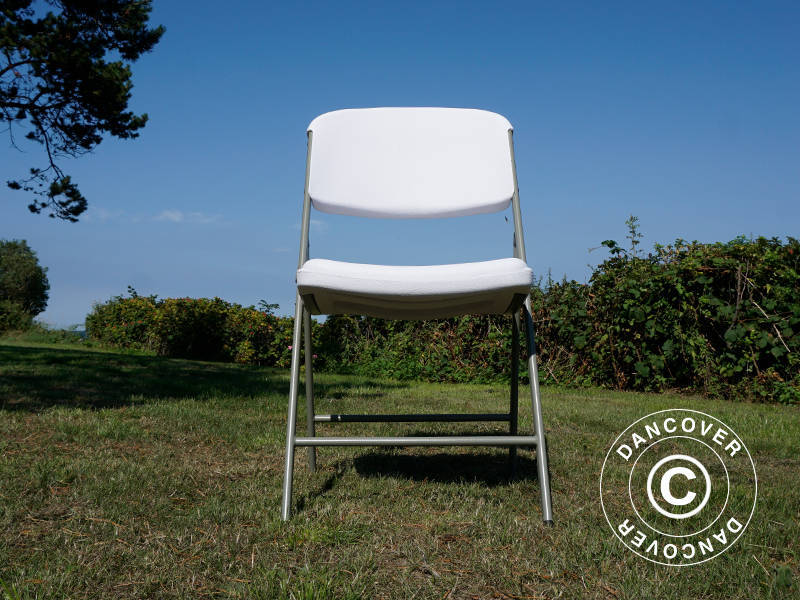 Klapstol 48x43x89cm, Lysegrå/Hvid, 24 stk.