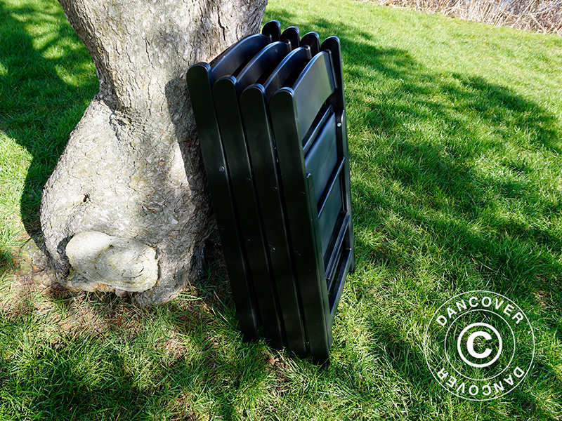 Klapstole Sort 44x46x77cm, 8 stk.