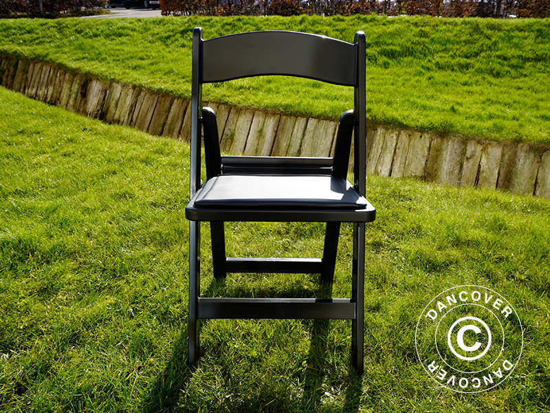 Klapstole Sort 44x46x77cm, 8 stk.