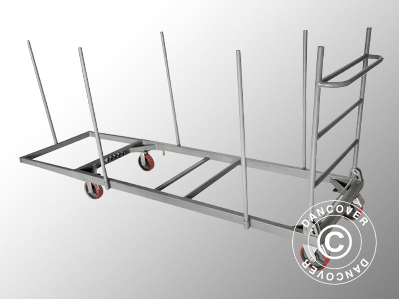 Transportvogn til borde, justerbar, Grå