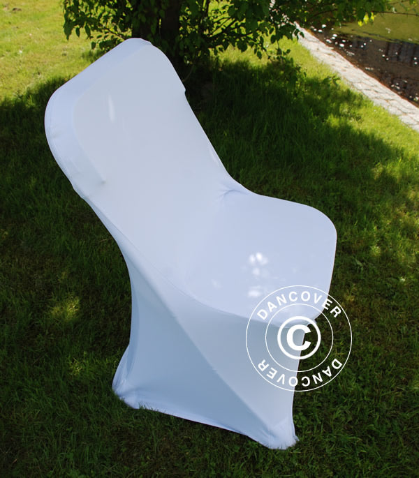 Stræk stolebetræk 44x44x80cm, Hvid (1 stk.)