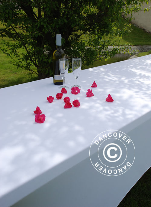 Strækdug 244x75x74cm, Hvid