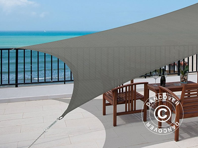 Solsejl 3x4m, Firkantet, Antracit