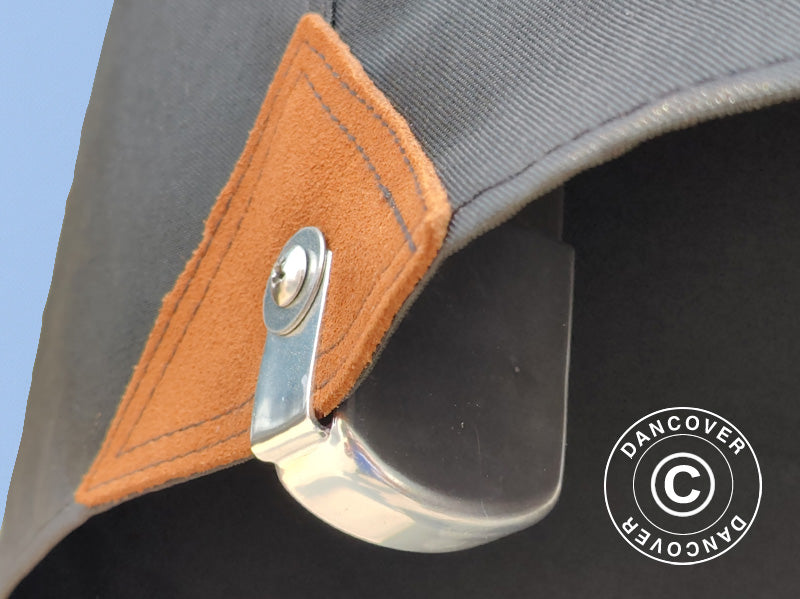 Hængeparasol Antigua, 3x4m, Sort