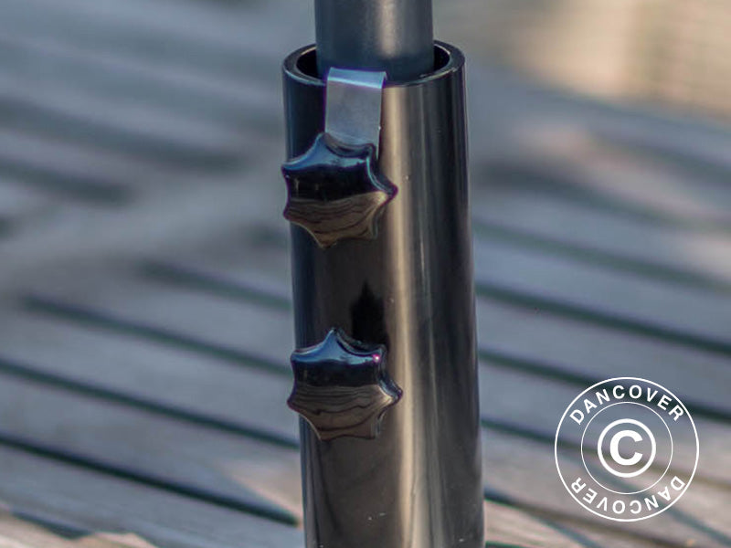 Parasolfod til træterrasse eller -bord, Sort