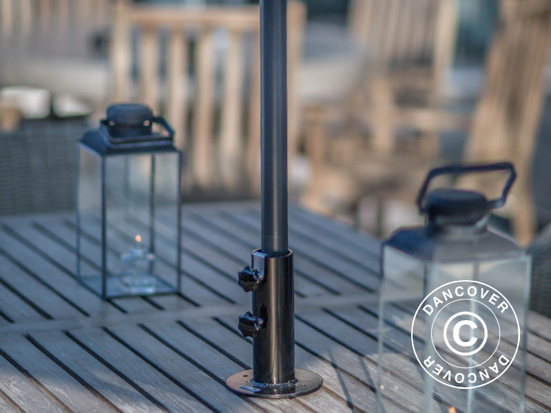 Parasolfod til træterrasse eller -bord, Sort