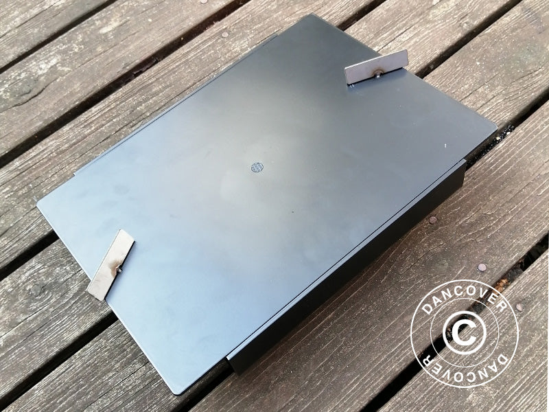 Parasolfod til hængeparasol til træterrasse, 25x25cm, Sort