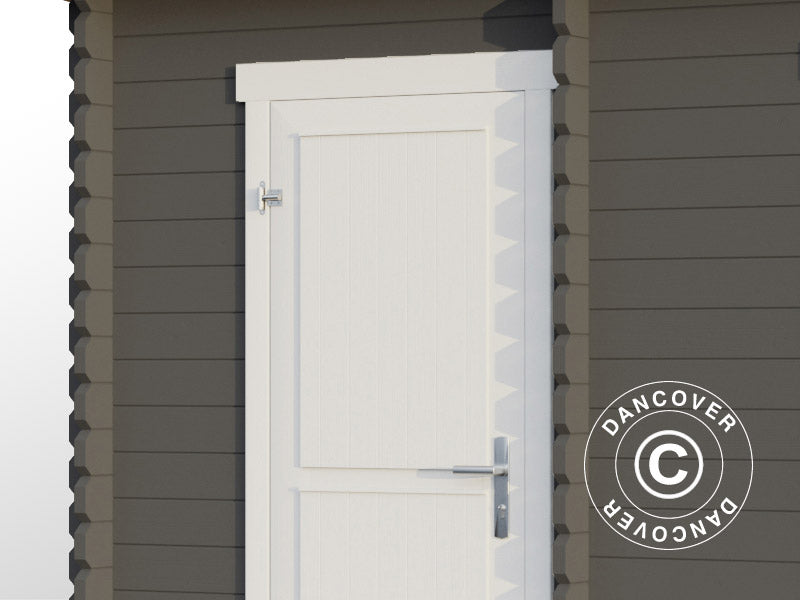 Redskabsskur i træ, anneks Riga 4,25x2,8x2,22m, 34mm, 11,3m², Mørkegrå