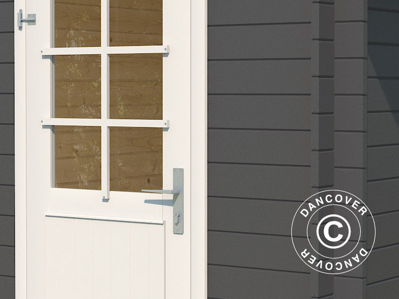 Vægskur i træ Vanda 1,8x2,75x2,68m, 28mm, 4,7m², Mørkegrå