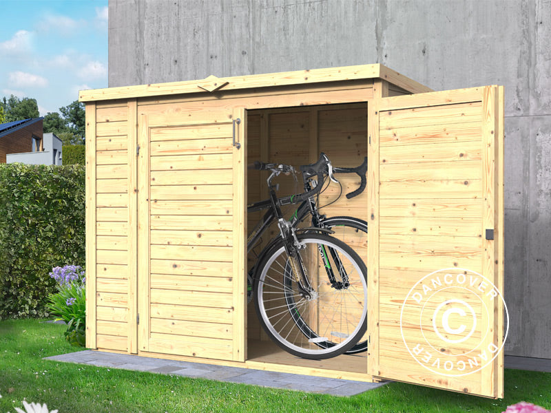 Redskabsskur, cykelskur i træ, Bertilo Multibox3, 2x0,82x1,63m, 1,6m²