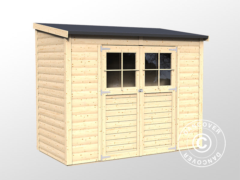 Redskabsskur i træ, Bertilo Alster 2, 2,44x1,21x2,11m, 2,96m²